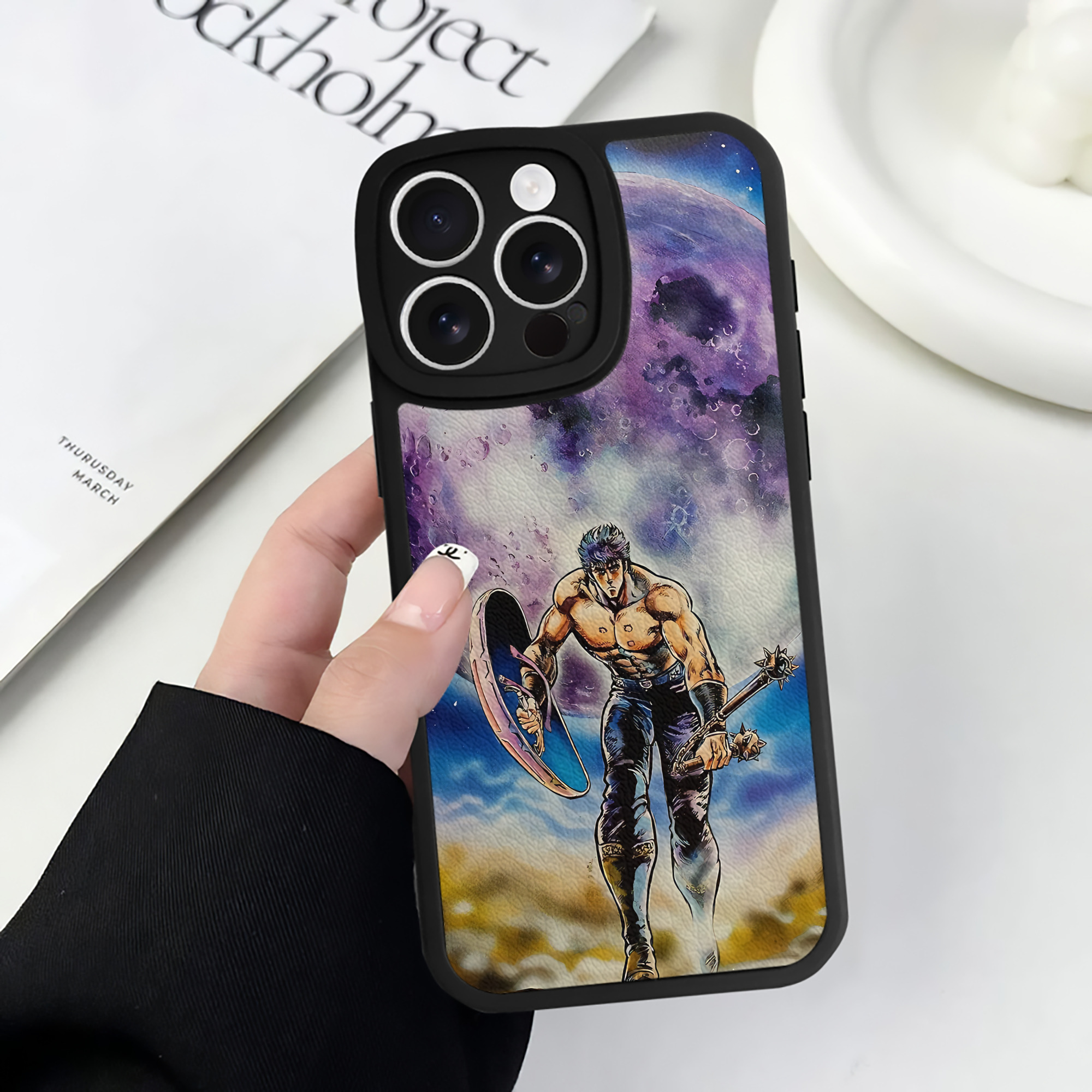 （画像用） 北斗の拳 Fist of the North Star 【iPhone 16シリーズ対応】シリコンスマホケース（レザー調） 材質：シリコン